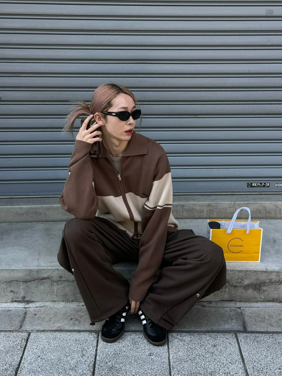 受注制【Chikashitsu +】snap button buggy sweat pants (3color) / 【チカシツプラス】スナップボタンバギースウェットパンツ