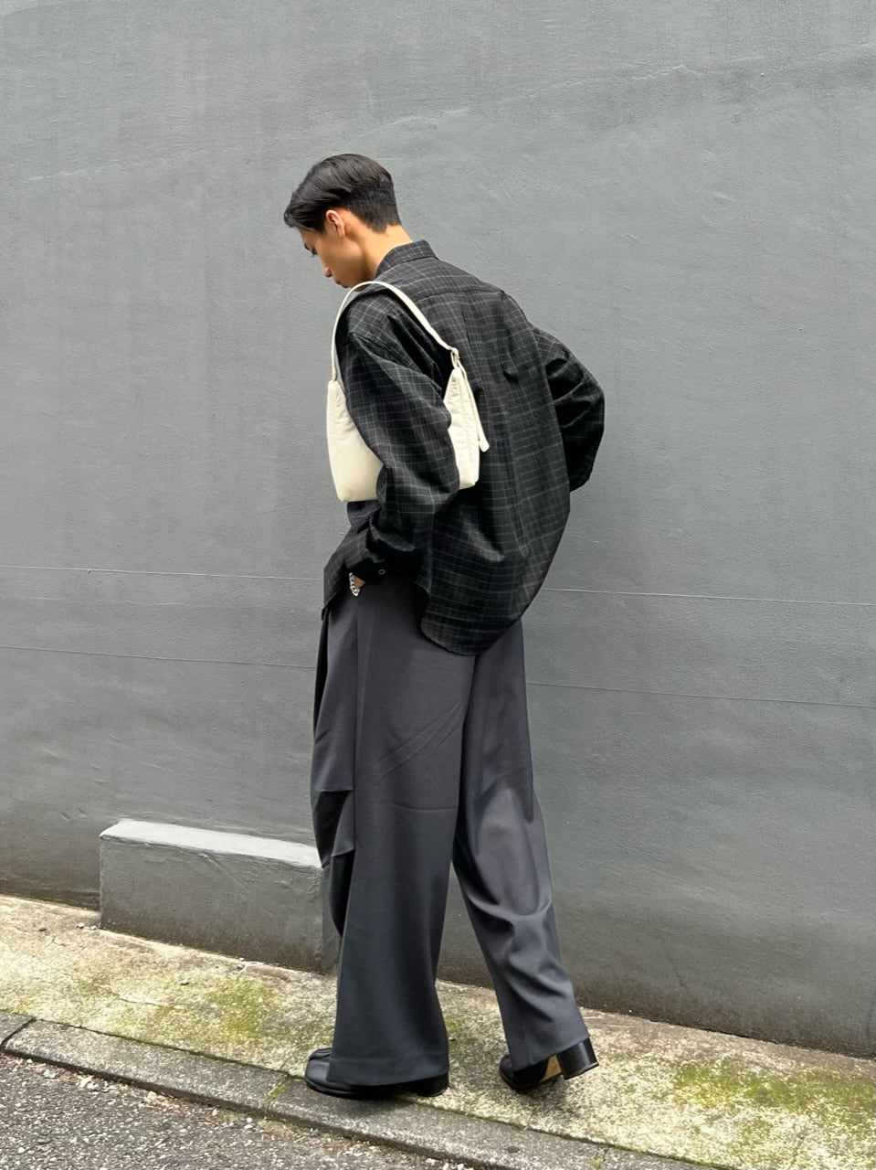 東京店WEB限定【Chikashitsu +】glen check regular shirt(2color)