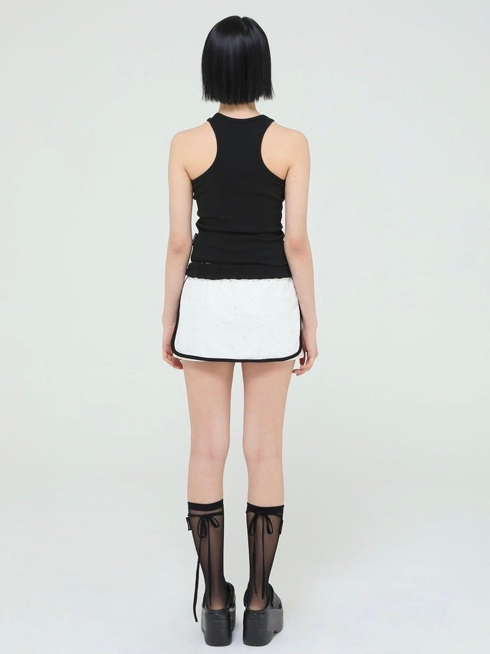 【Uglyshadow】BEADS MANGO SLEEVELESS / 【アグリーシャドウ】ビーズシンプルタンクトップ