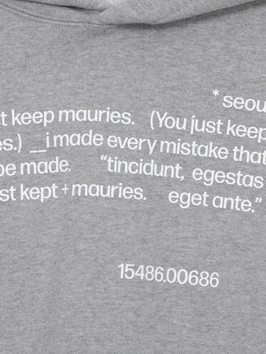 【Miseki seoul】Quote sweat hoodie