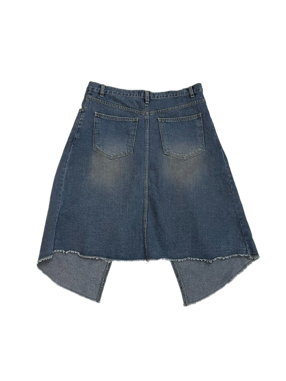 受注制【Chikashitsu +】wrapping design denim skirt (2color)