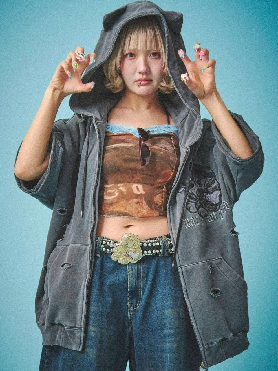 【GALFY】病みに染まりし反戦パーカー