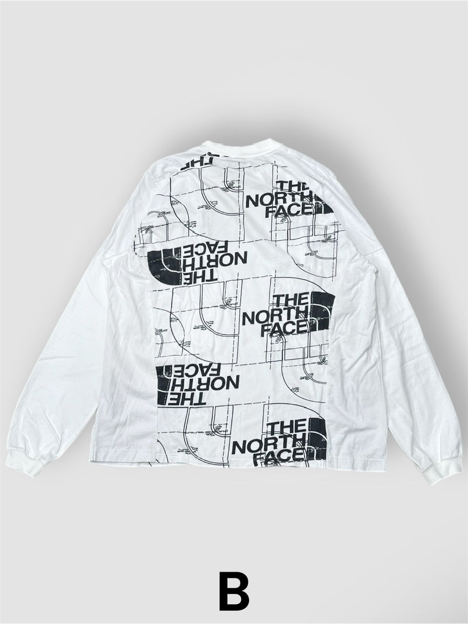 【Re +】cutting switch long sleeve (white)