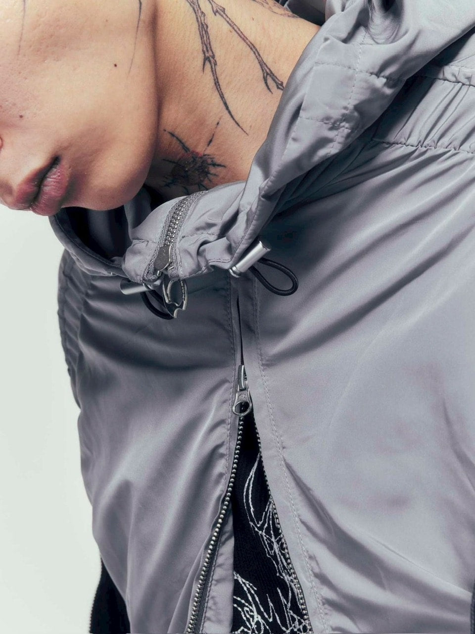 【DIG YOUR OWN GRAVE】SYN-EDGE BLOUSON /【ディグユアオウングレイブ】アシンメトリーテックブルゾン