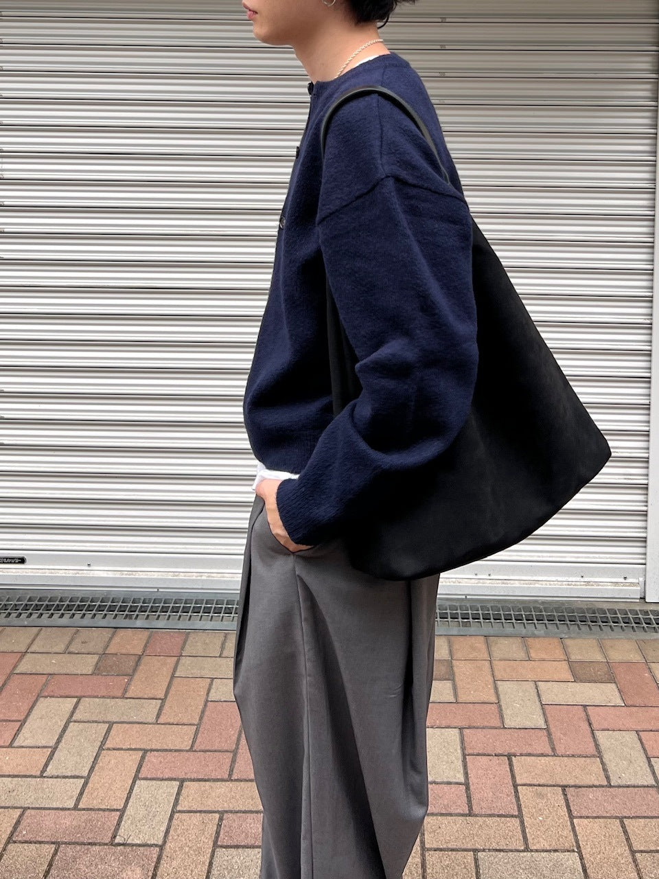 東京店WEB限定受注制【Chikashitsu +】soft touch crew neck knit cardigan / 【チカシツプラス】ソフトタッチクルーネックニットカーディガン (4color)