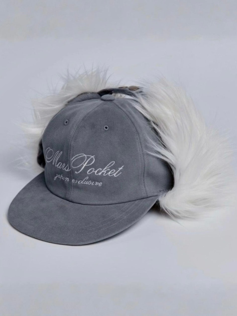 【MARSPOCKET】ear fur flightcap / 【マースポケット】ファーフライトキャップ