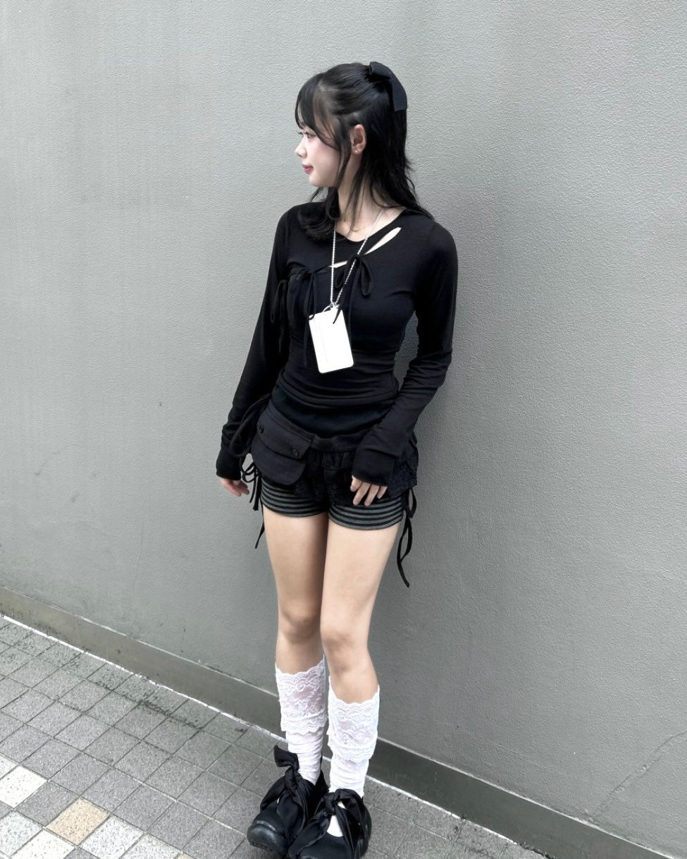 受注制【nmtc+】back logo cross long sleeve (2color)