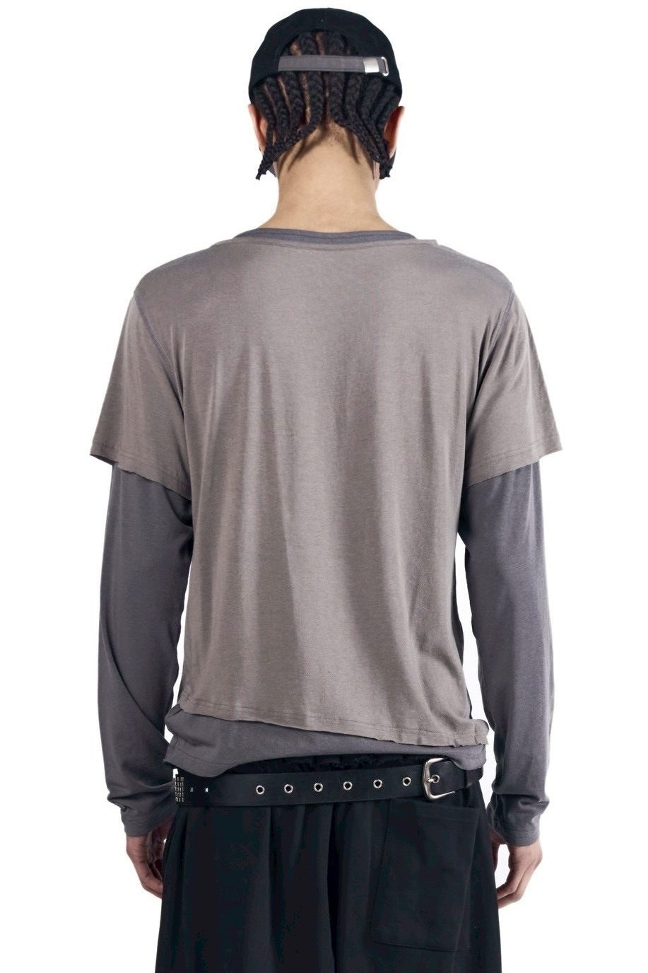 【AAKAM】Contrast Layered Long Sleeve