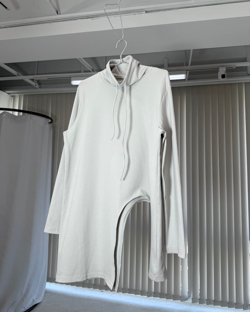 【Nerd out XU】irregular design high neck long sleeve (2color)