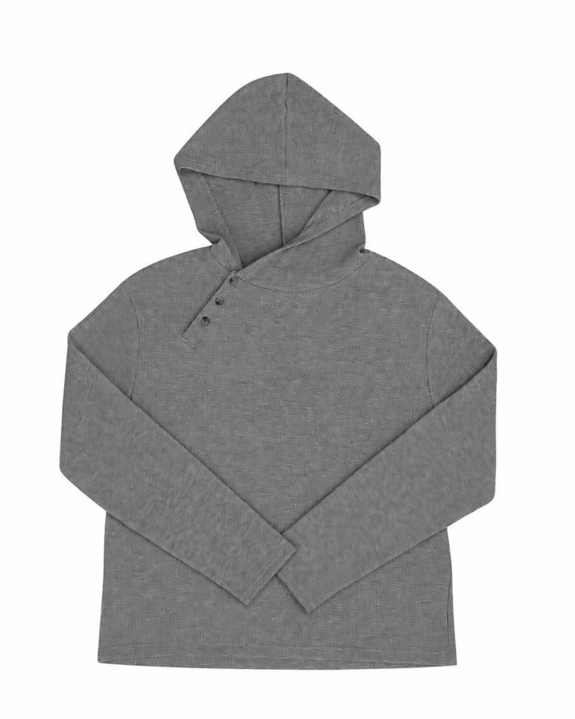【nmtc+】Asymmetry button hood top (2color)