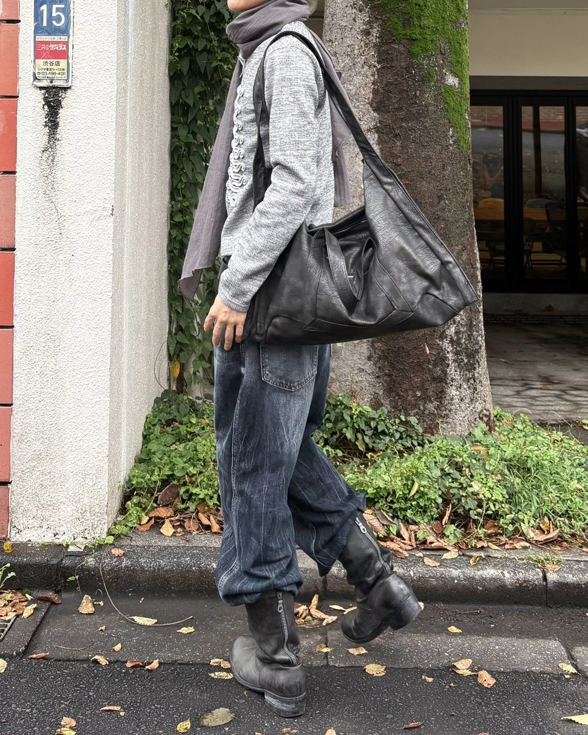 受注制【nmtc+】Vintage PU leather shoulder bag