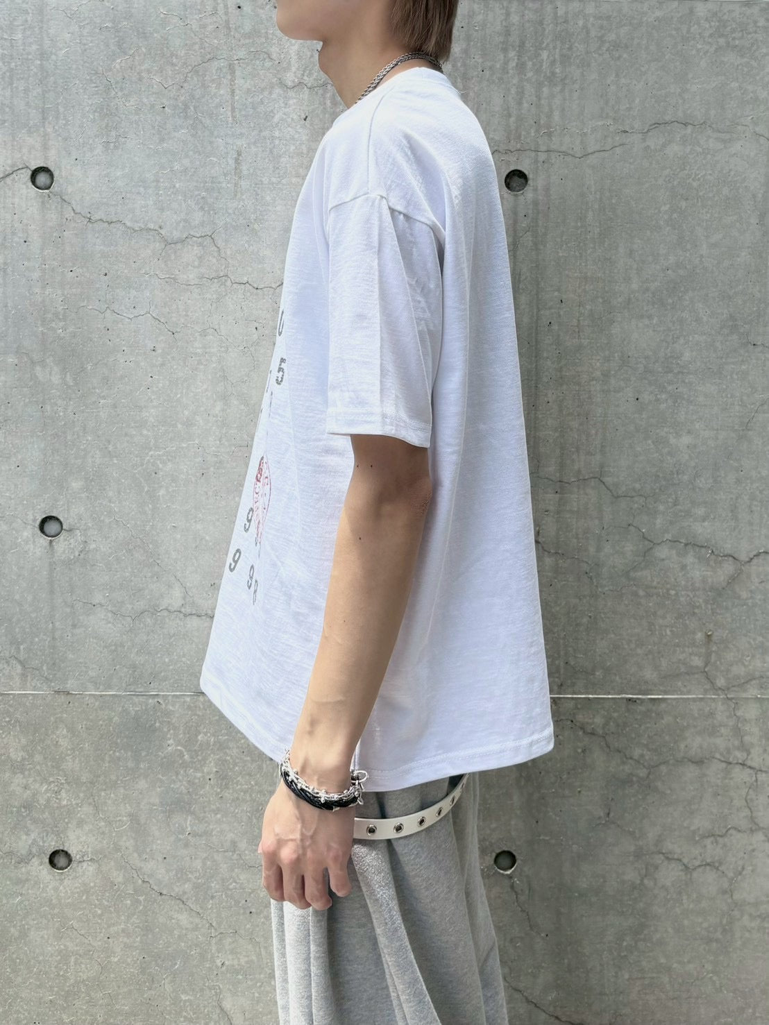 6/19 20:00発売 受注制【nmtc+】Washed Semi Crop Lettering Tee (3color)