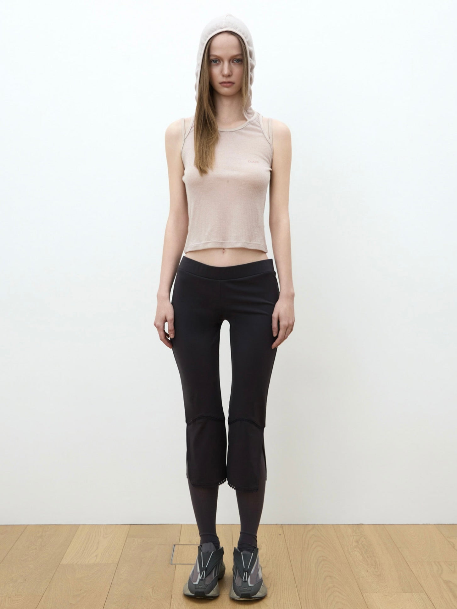 【OJOS】Rib Hood Sleeveless