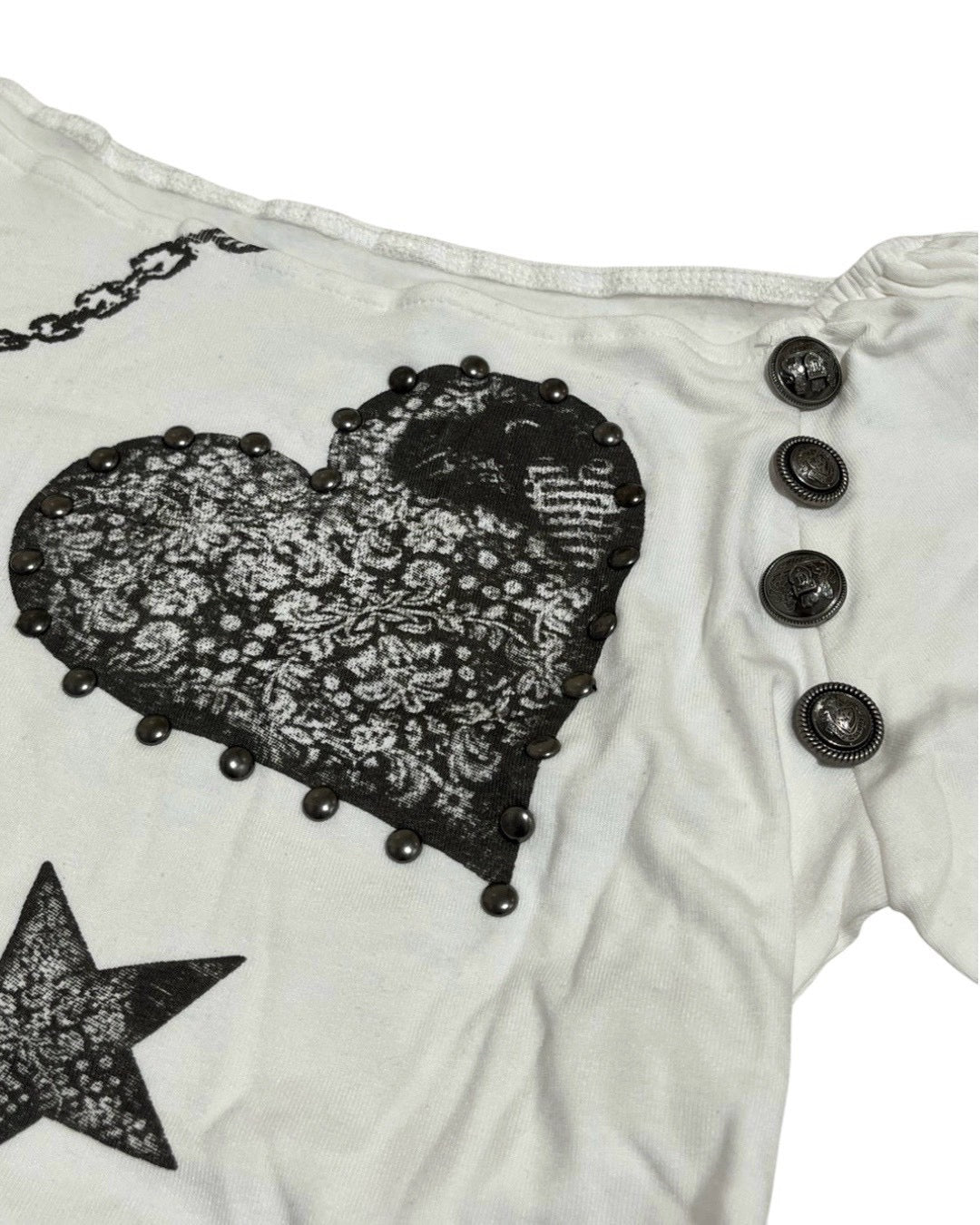 国際配送【BABY09】one-shoulder graffiti tops