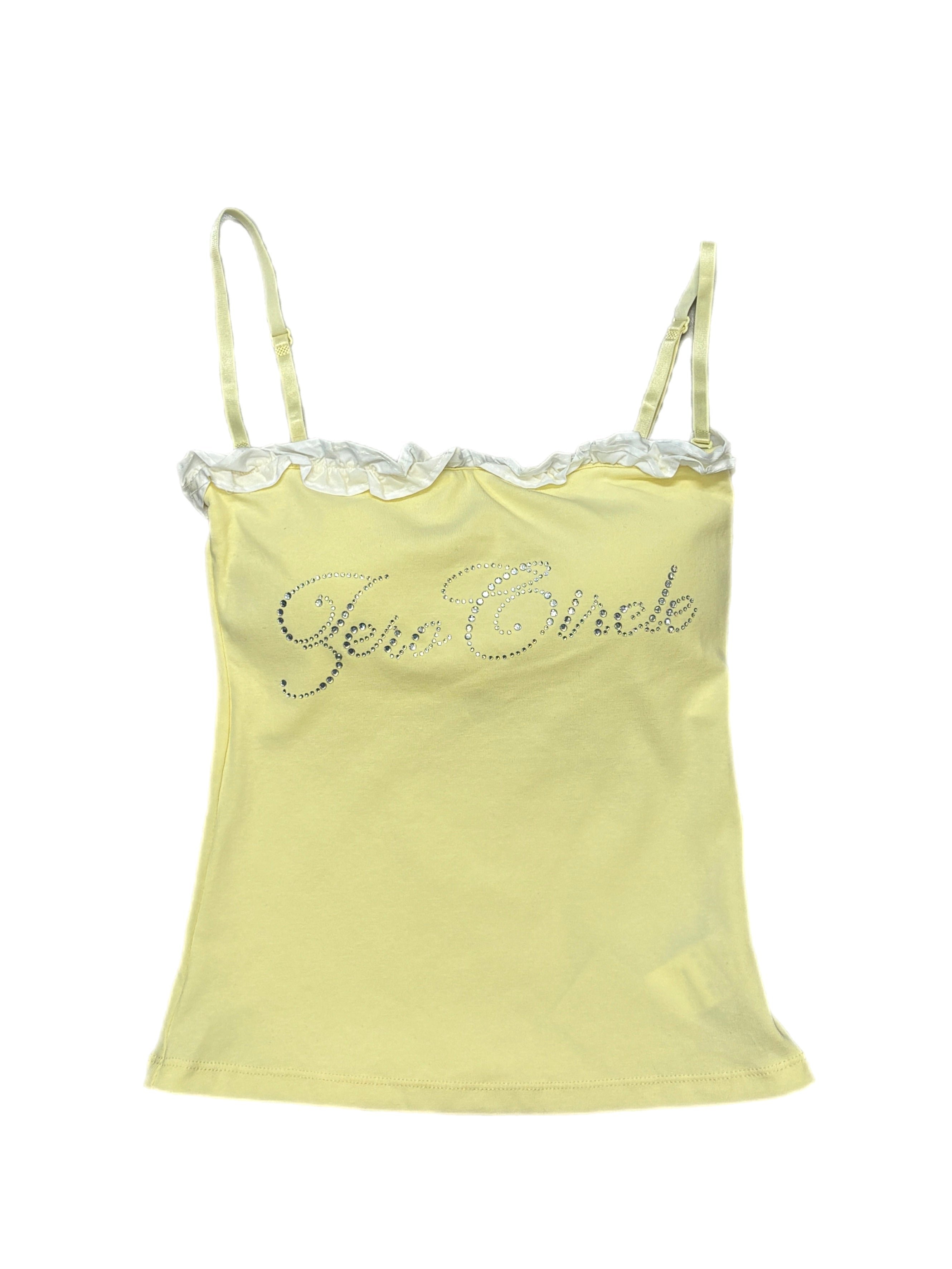 国際配送【Never mind the XU】rhinestone race camisole