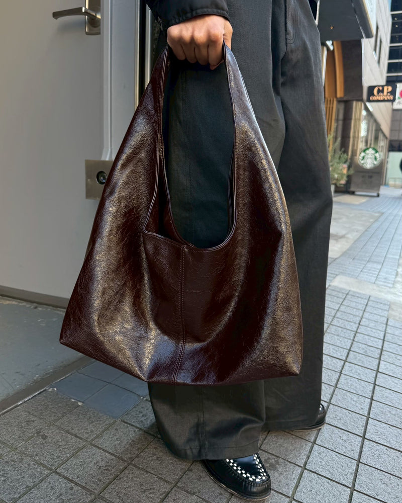 【Chikashitsu +】triangle coating bag (2color)