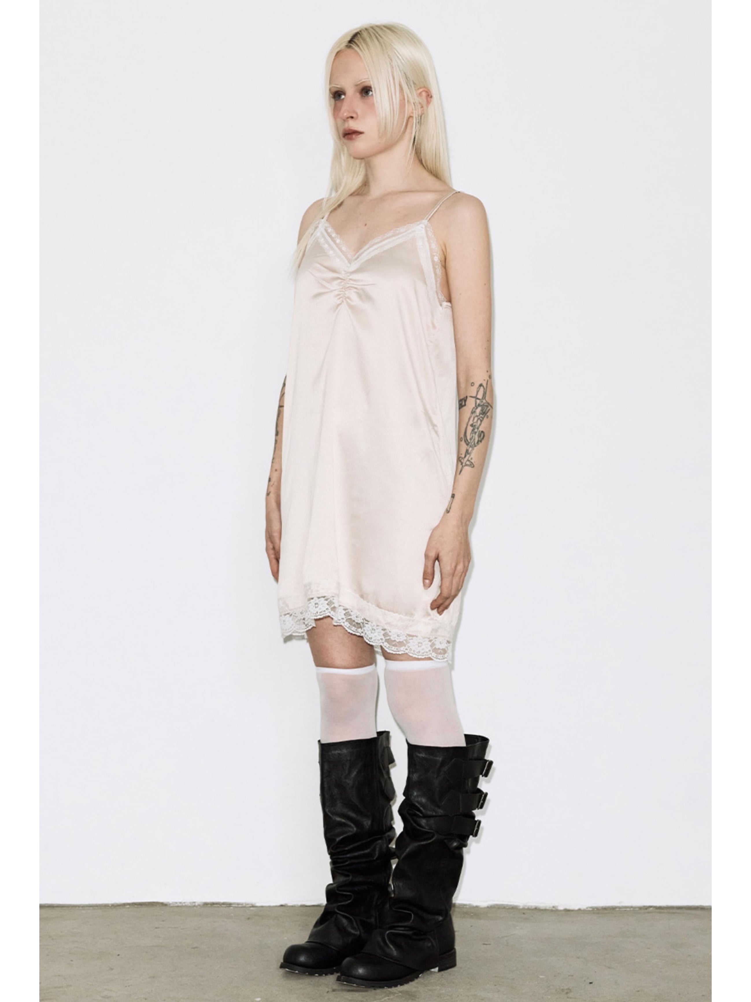 【FANCY CLUB】LACE SLIP DRESS