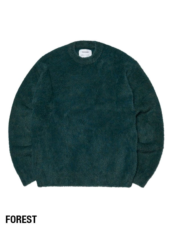 【NOMANUAL】CROPPED HAIRY KNIT (15color) / 【ノーマニュアル】クロップドヘアリー長袖ニット