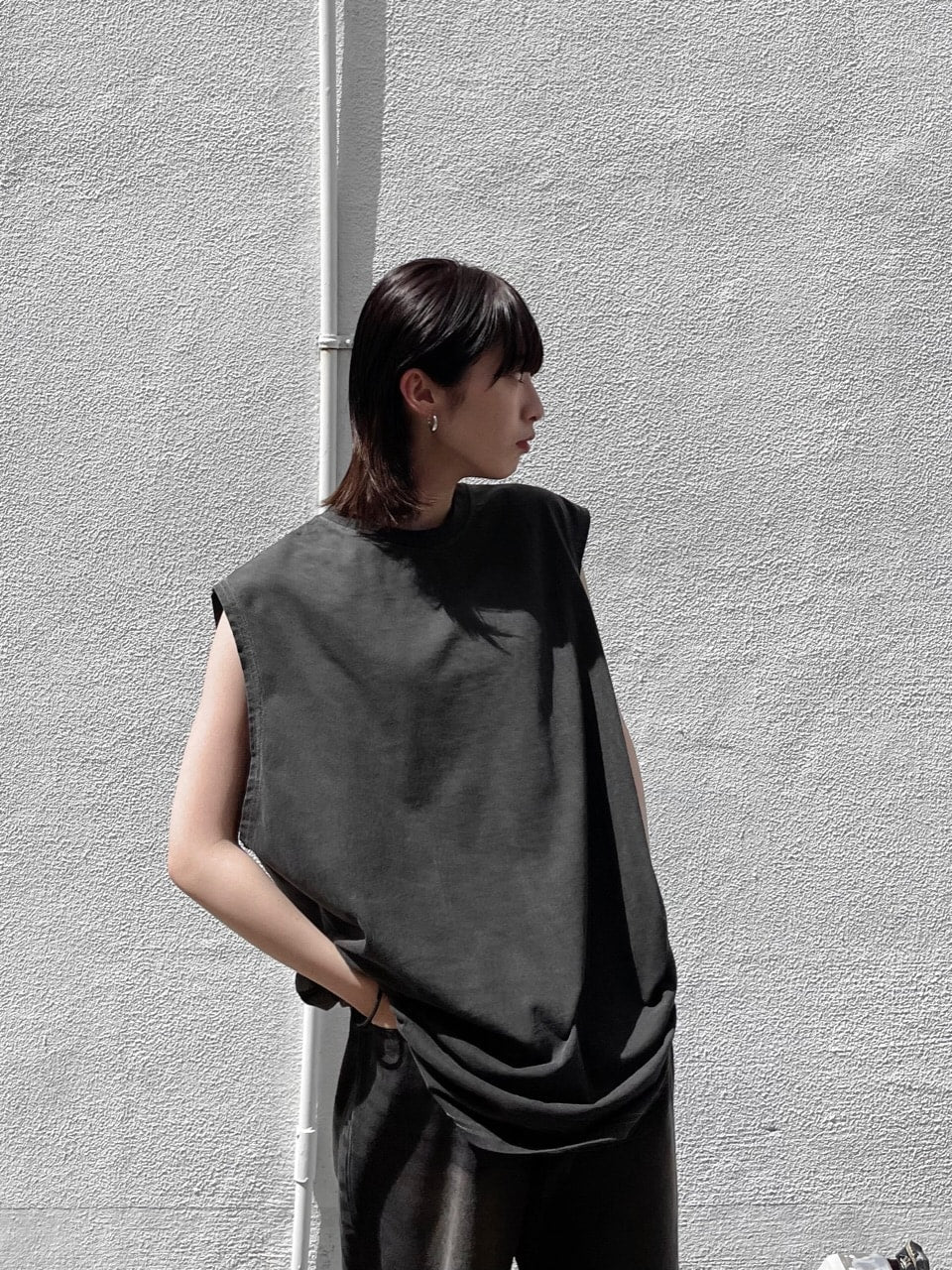 受注制【Chikashitsu +】basic cotton sleeveless (5color)