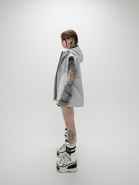 受注制【Never mind the XU】sleeveless zip up hoodie (3color)