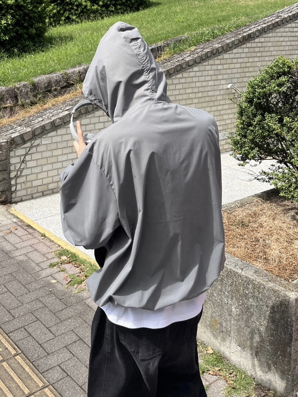 受注制【Chikashitsu +】unisex cropped hooded blouson (3color) / 【チカシツプラス】ユニセックスクロップドフード長袖ブルゾン