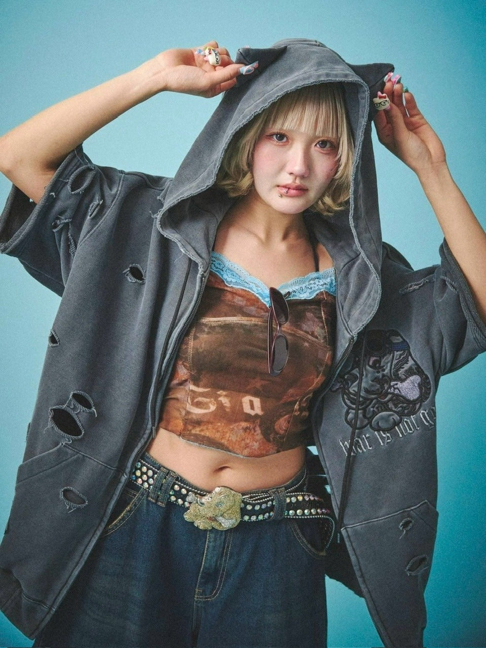 【GALFY】病みに染まりし反戦パーカー