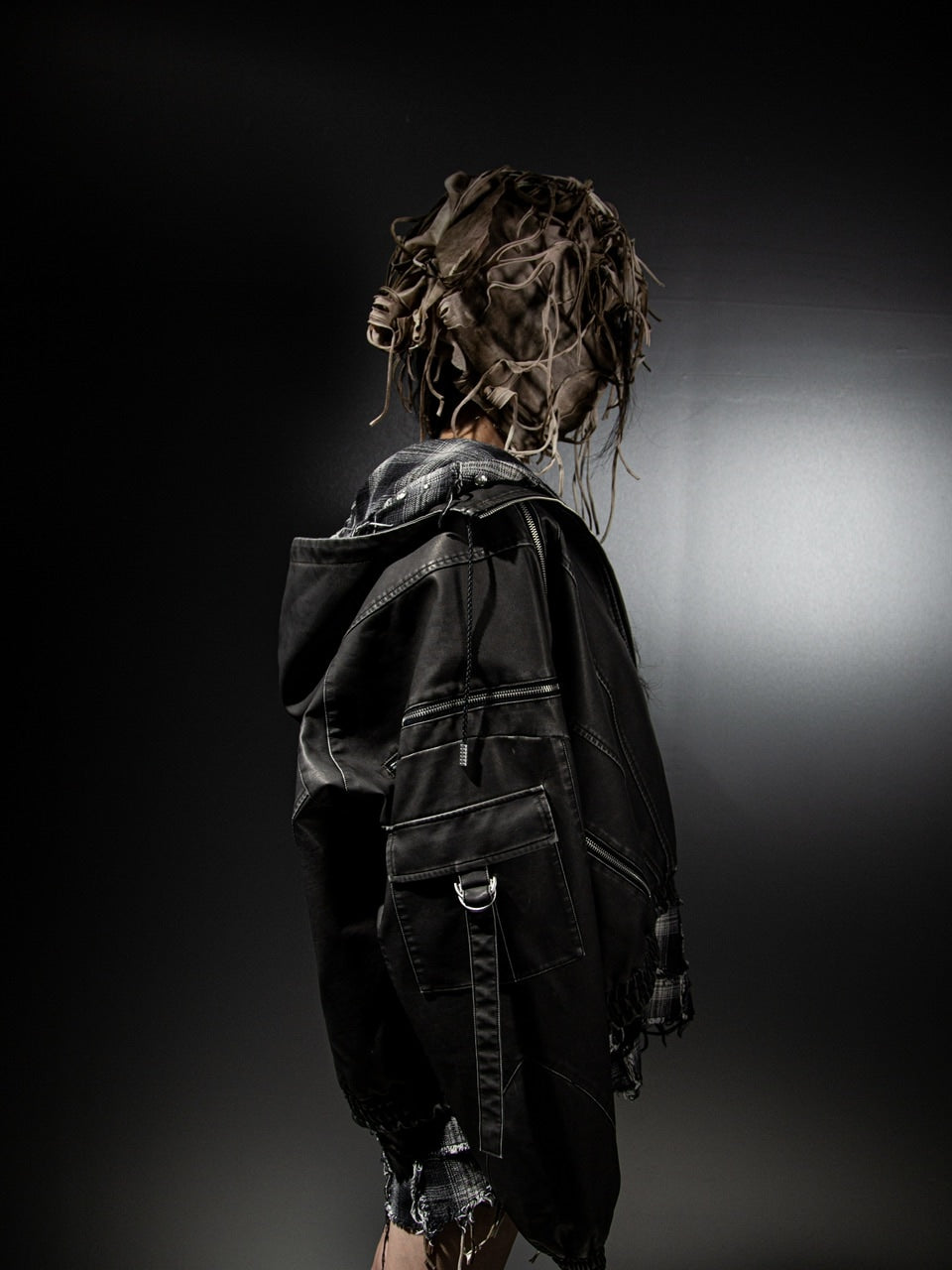 DIG YOUR OWN GRAVE】LEATHER ZIP HOODY / 【ディグユアオウングレイブ