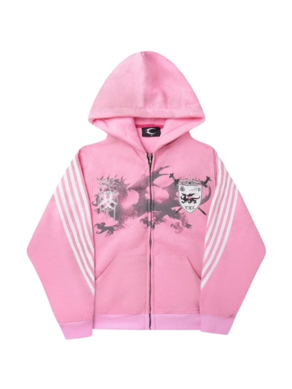 【Cozy world Wide】ROYAL KNIGHT CLUB WAXED - HOODZIP