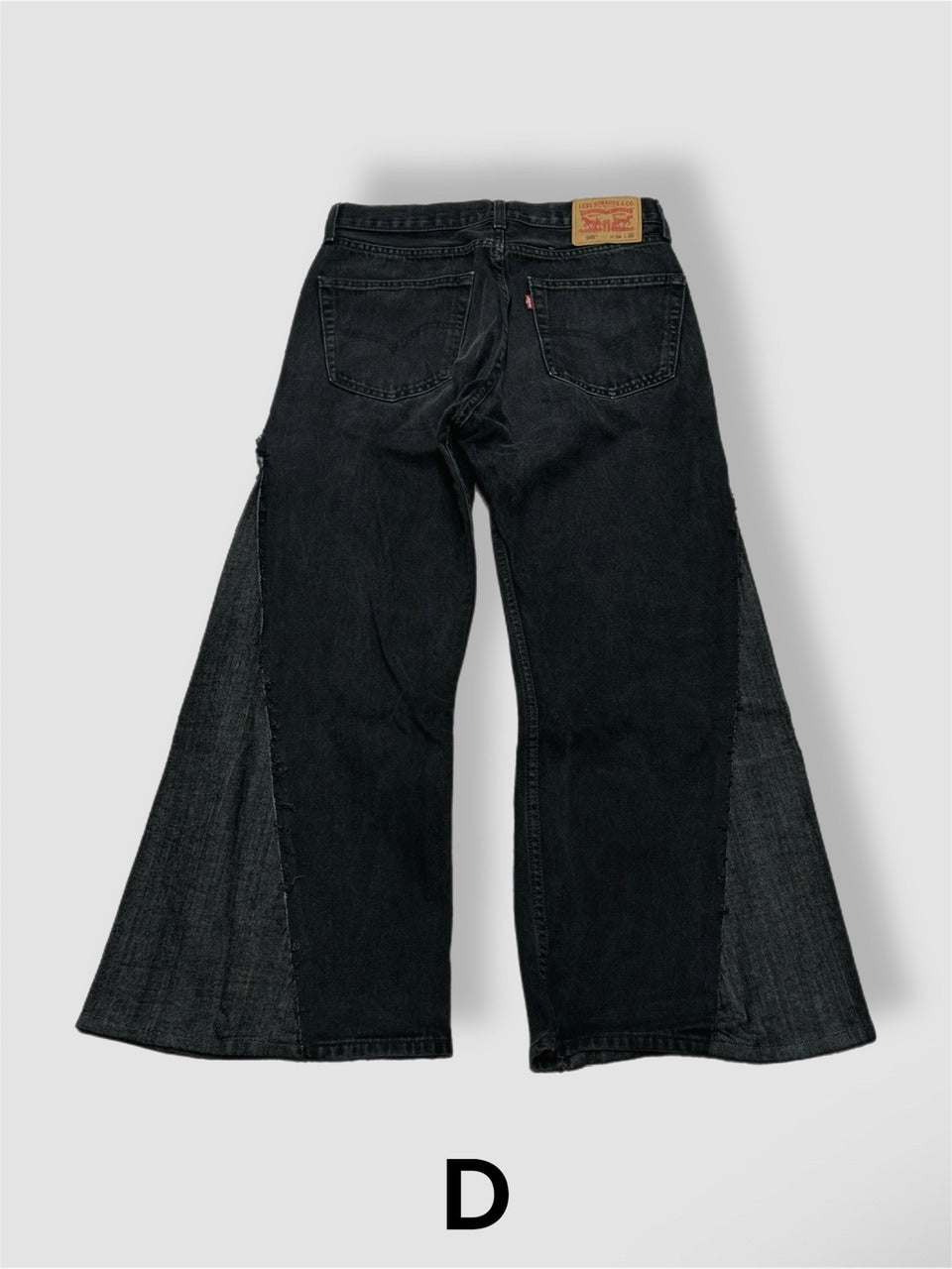 【Re +】newold docking flare denim pants (black)
