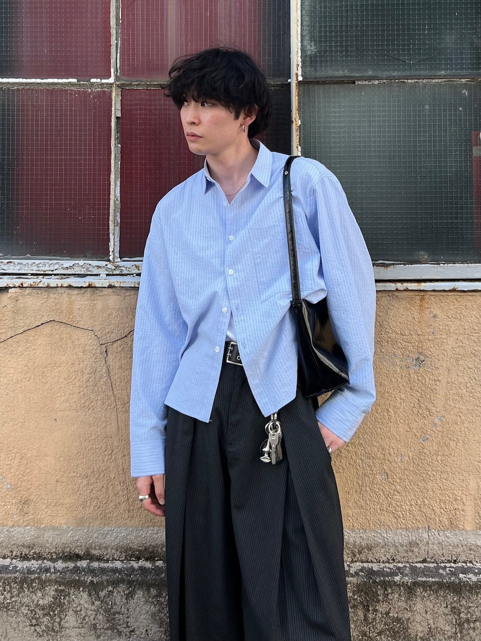 東京店WEB限定受注制【Chikashitsu +】PU Leather cross bag (4color)