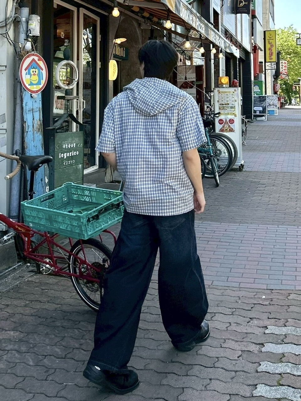 【youll】check shirt hoodie (2color)