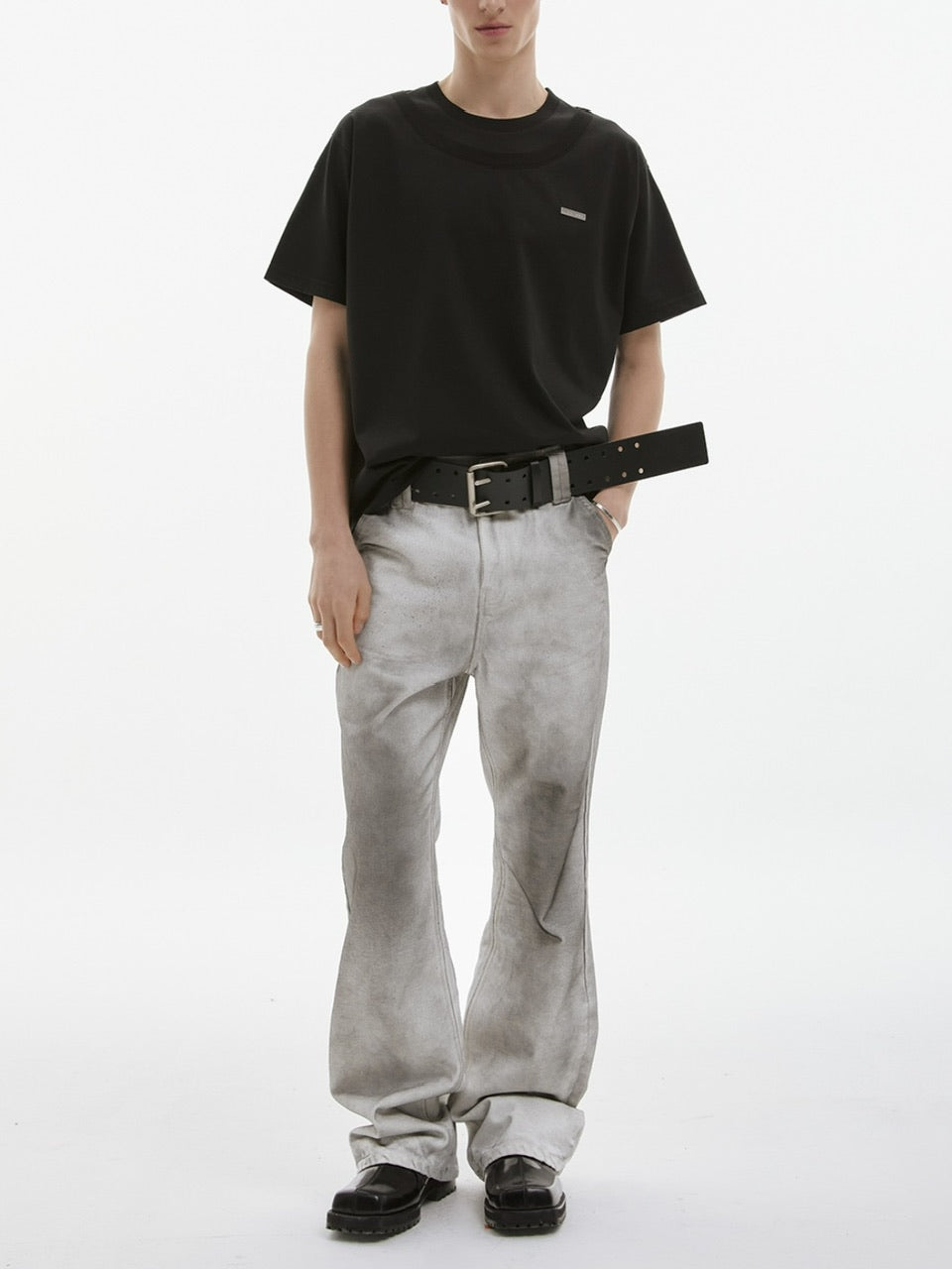 【ESC STUDIO】attractive bootcut jeans/ 【イーエスシーステュディオ】アトラクティブブーツカットデニムパンツ