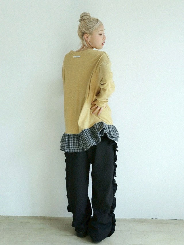 12/21 20:00 再販【Uglyshadow】STAR FRILL LONGSLEEVED T-SHIRT