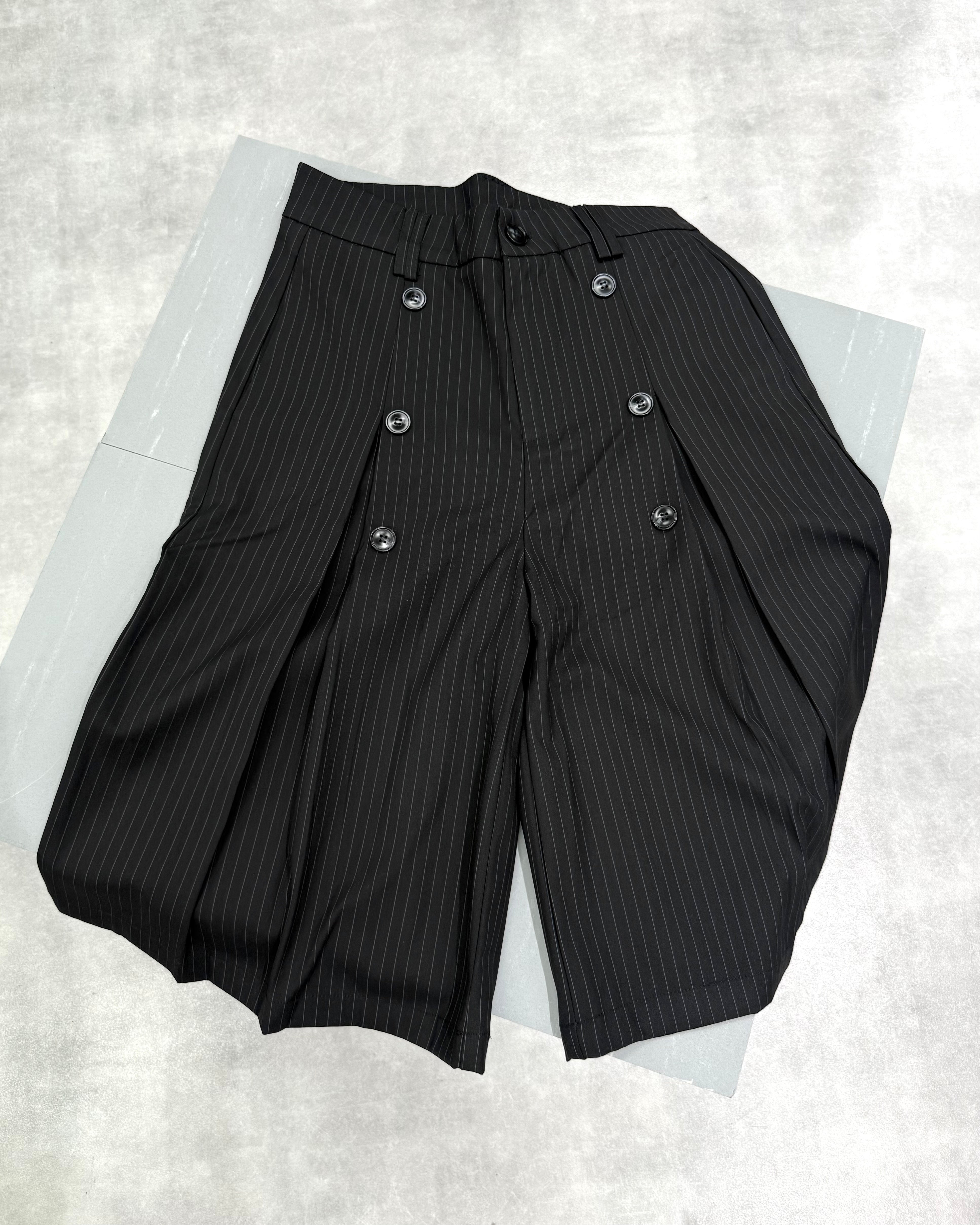 7/17 20:00 発売 国際配送【Nerd out XU】seven point stripe wide leg pants (2color)