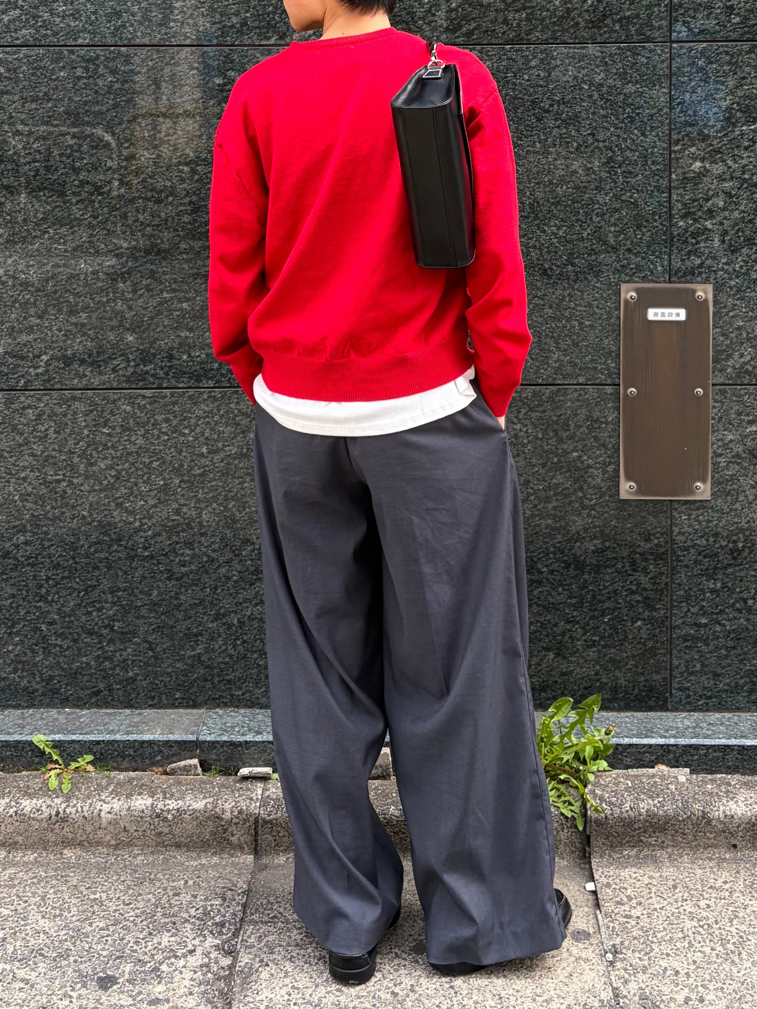 東京店WEB限定【Chikashitsu +】cropped vneck knit (3color)