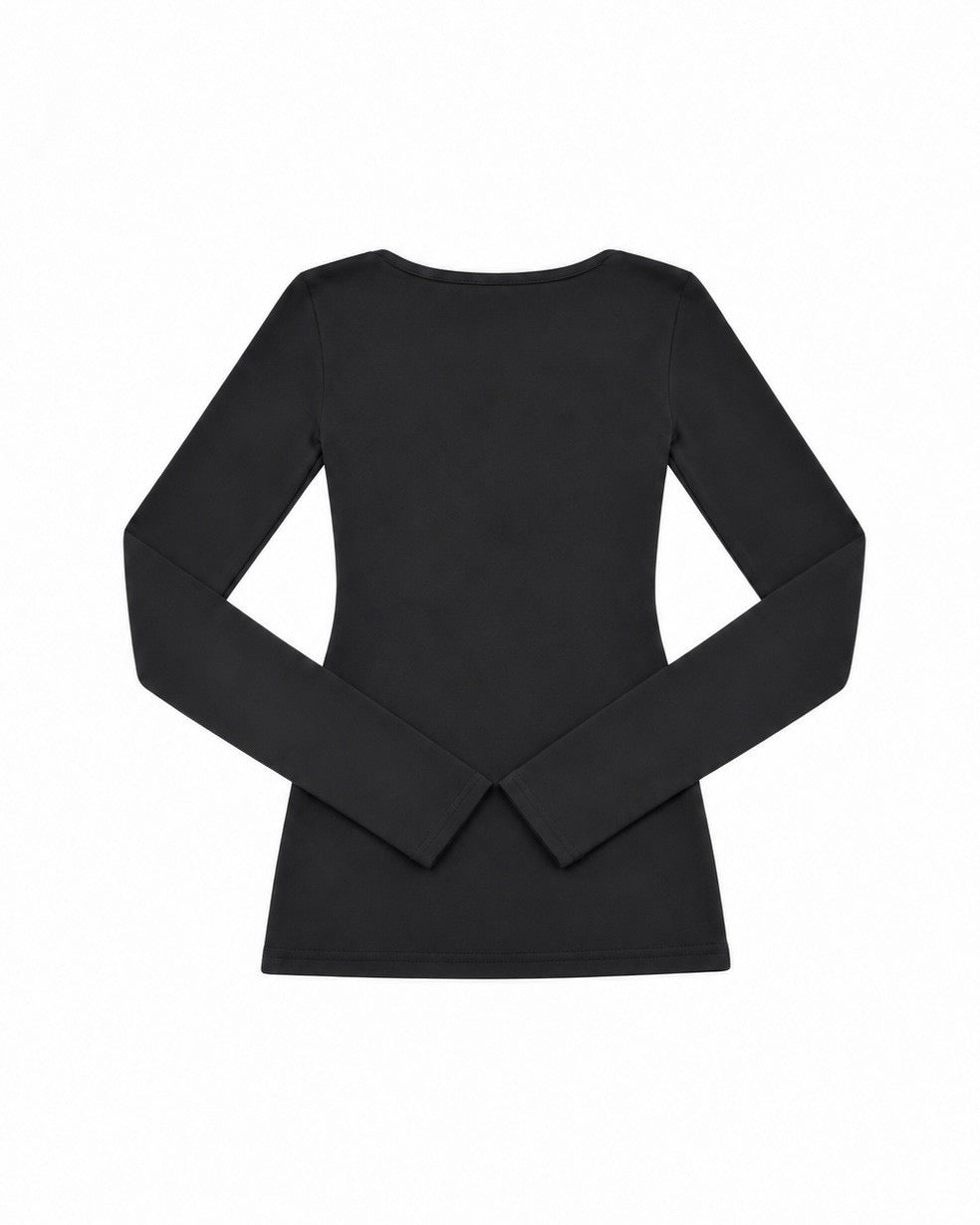 受注制【nmtc+】Ribbon Layered Long Sleeve Top (2color)