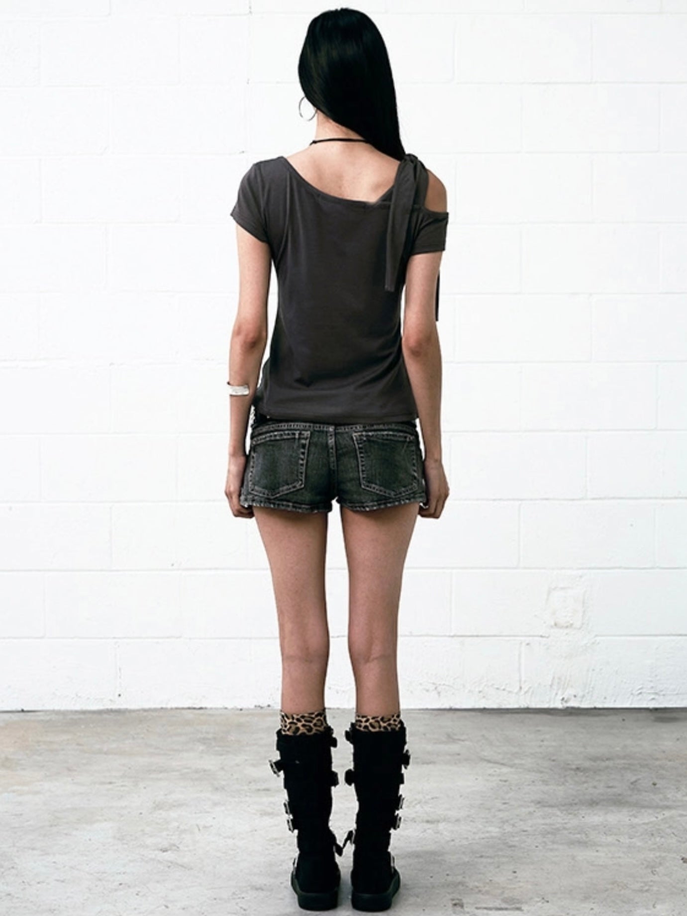 【NOT KNOWING】Tied One Shoulder 76 Top