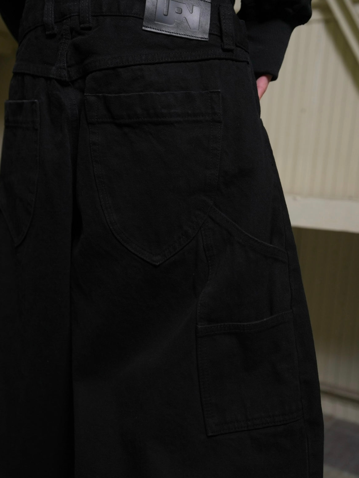 【Lee fi Ne】Double Waist Baggy Jeans