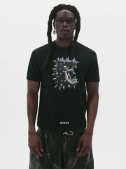 【E RIN AI E】STUD BOLD E SHORT SLEEVE T