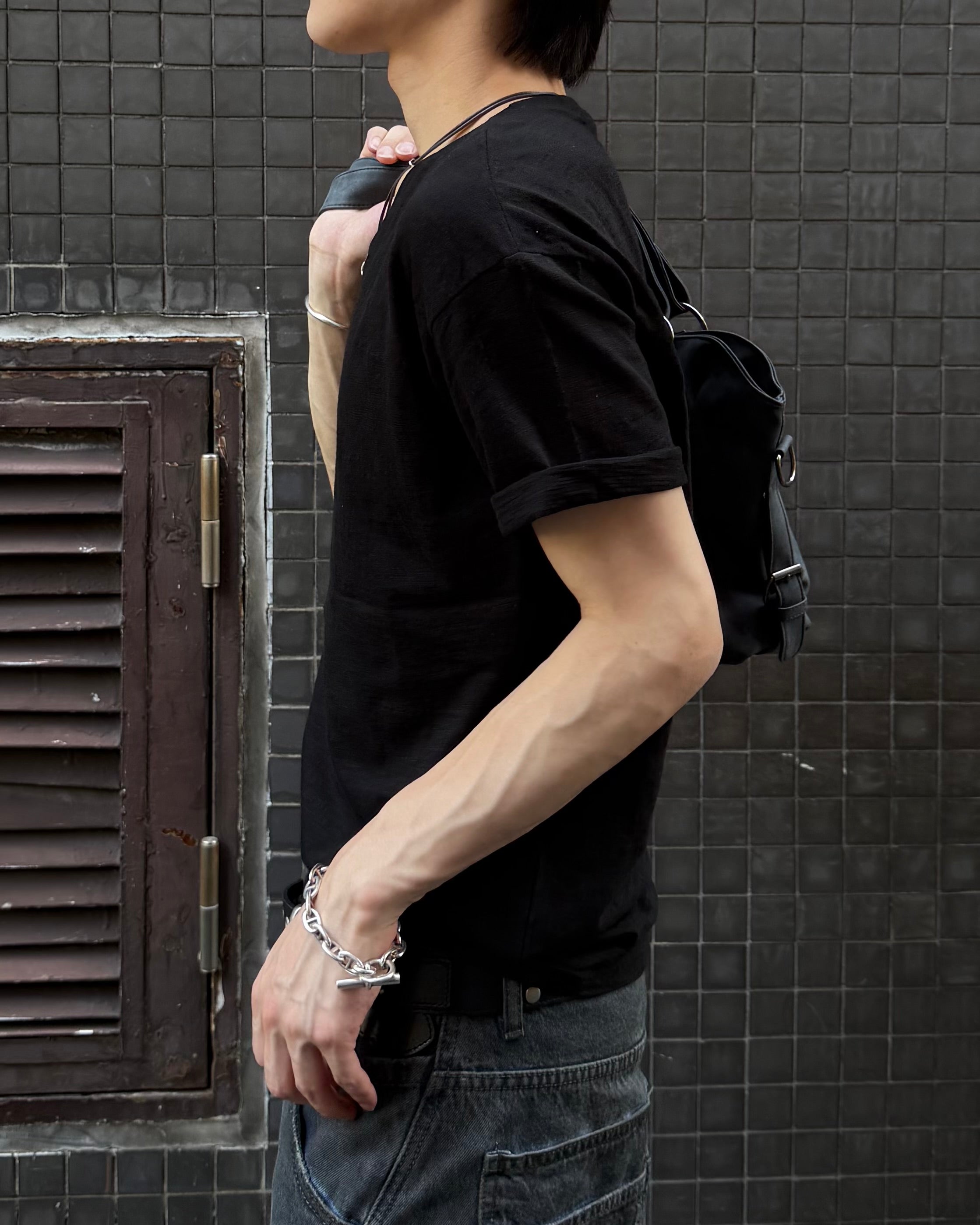 東京店WEB限定受注制【Chikashitsu +】slub v-neck tee (3color)