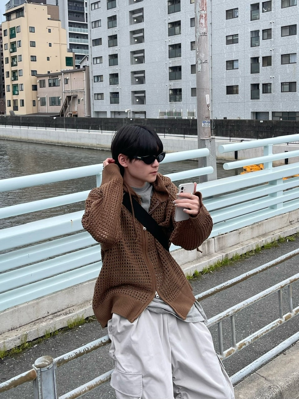 受注制【Chikashitsu +】mesh zip hoodie (5color) / 【チカシツプラス】メッシュ長袖ジップパーカー