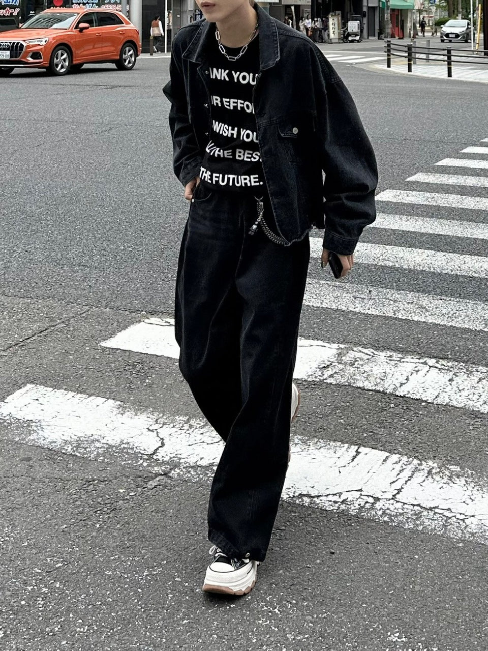 大阪店WEB限定受注制【Chikashitsu +】cutting cropped denim jacket (3color)