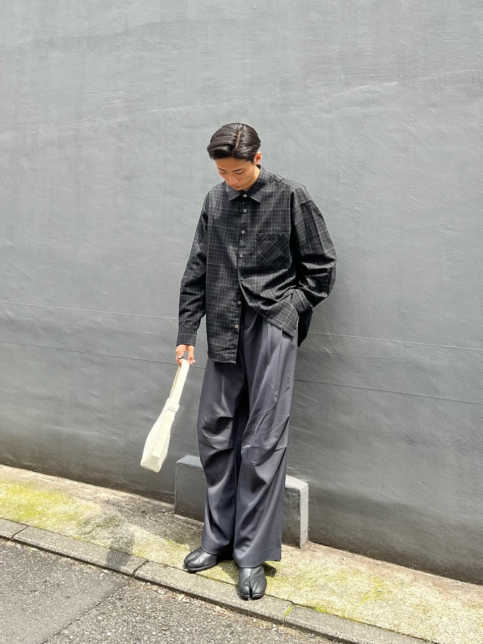 東京店WEB限定【Chikashitsu +】glen check regular shirt(2color)