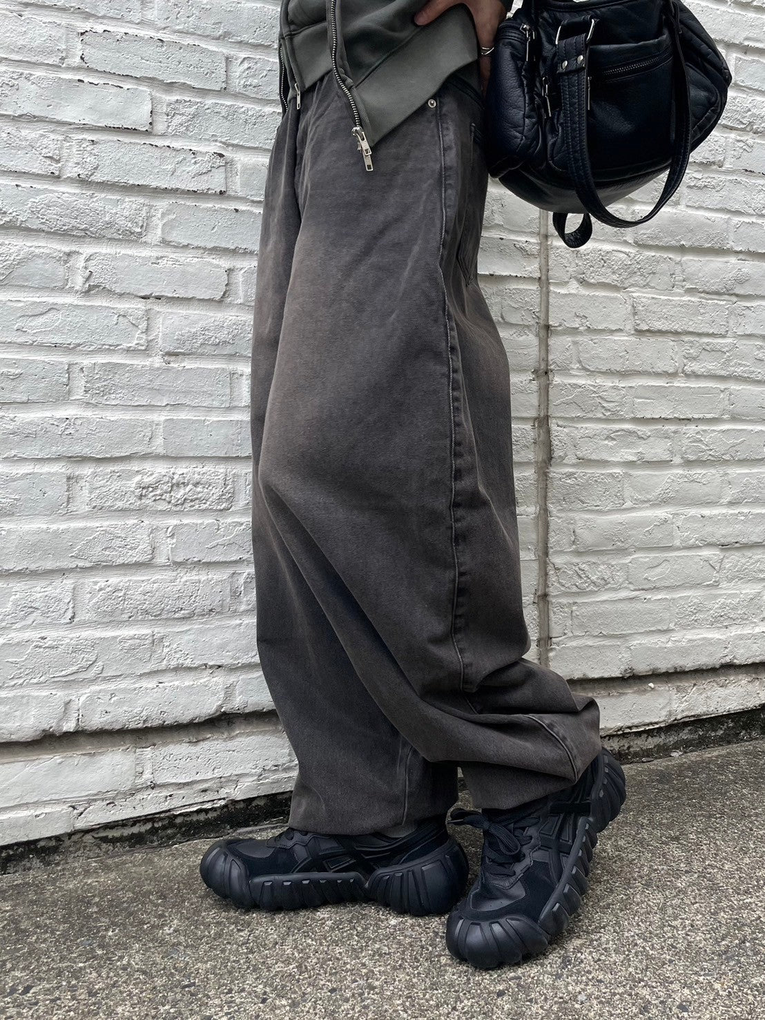 受注制【Chikashitsu +】super buggy denim pants (3color) / 【チカシツプラス】スーパーバギーデニムパンツ