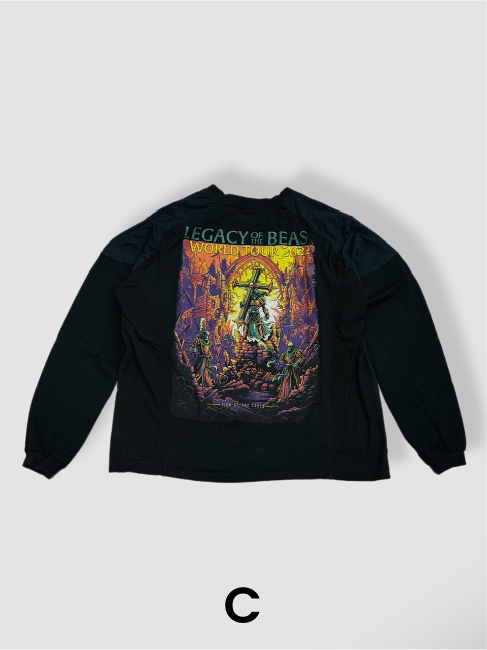 【Re +】cutting switch long sleeve (black)