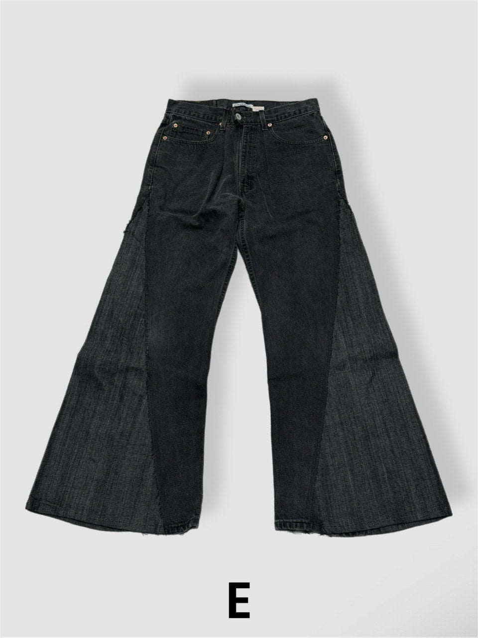 【Re +】newold docking flare denim pants (black)