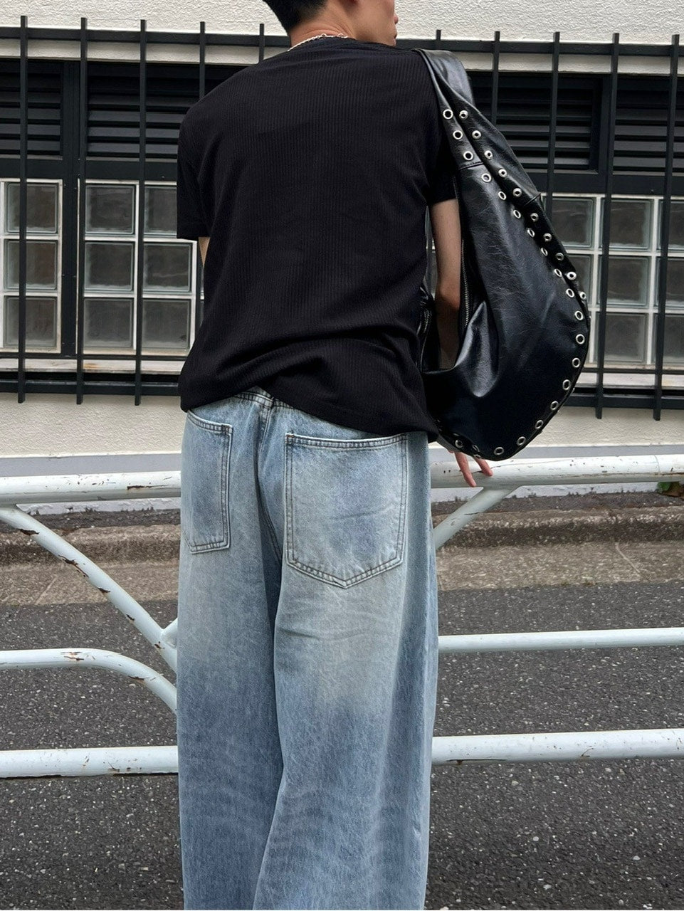 東京店WEB限定受注制【Chikashitsu +】cropped rib knit tee (3color)