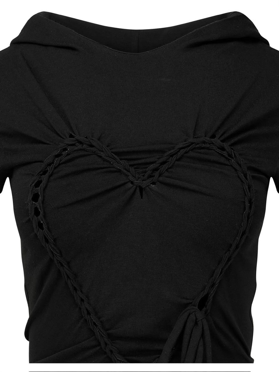 【NACHE】HEART BRAID HOODIE T-SHIRT