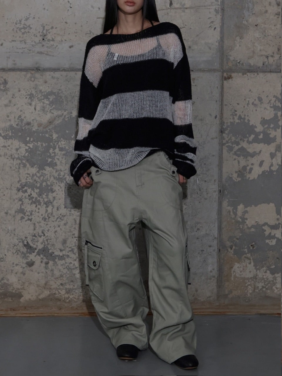 FANCYCLUB チャコール　カーゴパンツ FANCY CLUB】CROSS POCKET CARGO PANTS – PRESSING WEB SHOP