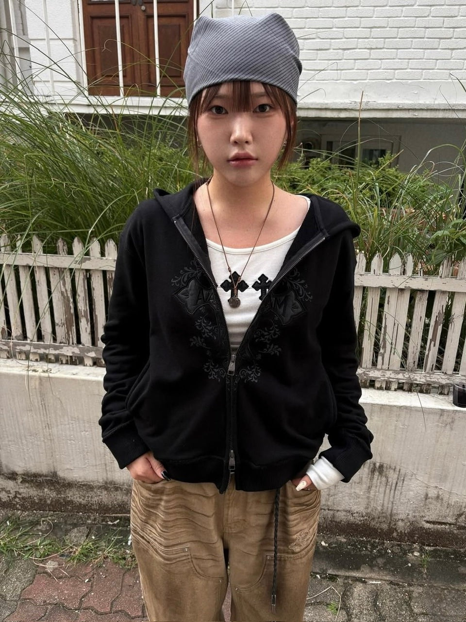 12/21再入荷【AAKAM】AKM CROS2 Zip-Up Hoodie